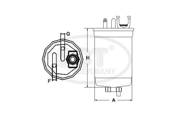 SCT GERMANY Kütusefilter ST 6070